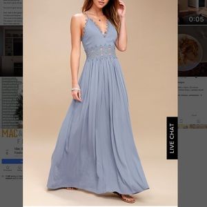 Brand new, slate blue Maxi dress